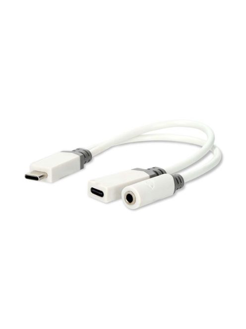 Nedis CCBW64922WT01 USB-C (USB C) dugó - USB-C aljzat, 3,5 mm sztereo jack aljzat, 60W, DAC
