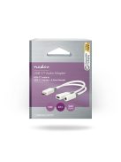 Nedis CCBW64922WT01 USB-C (USB C) dugó - USB-C aljzat, 3,5 mm sztereo jack aljzat, 60W, DAC