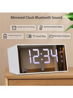   BLACKBIRD Bluetooth Hangszóró 5.1, 3W ébresztő órával DK-M10, Fehér