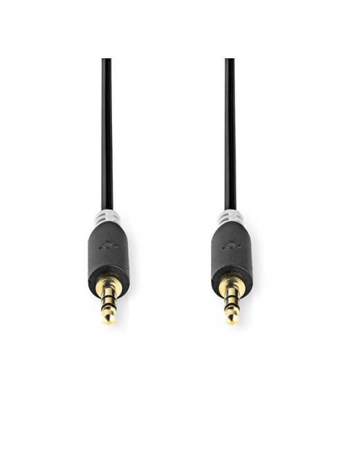 Nedis CABW22000AT05 sztereo audió kábel 3,5mm sztereo jack dugó - dugó,  aranyozott,  0,5 m