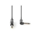 Nedis COTH23005GY30 félprofi audio kábel, 6,35mm mono jack dugó - dugó, hossz 3m, rugalmas