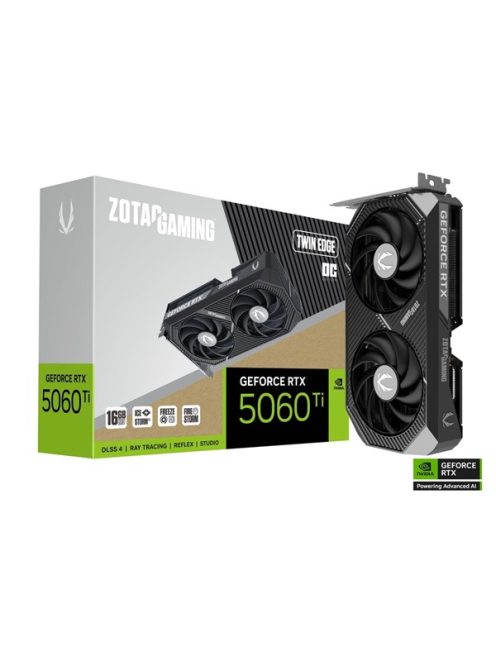 ZOTAC Videokártya PCI-Ex16x nVIDIA RTX 5060 Ti TWIN EDGE OC 16GB GDDR7