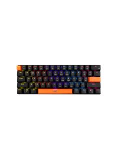   Baracuda DOLPHIN-B/BL-US, BGK-03121B/BL-US, fekete mechanikus gamer billentyűzet kék kapcsolóval, angol