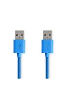 Nedis CCGP61000BU20 USB3.2 USB A dugó - USB-A dugó, 5 Gbps, 2m, (USB3.1, USB3.0, USB2.0)