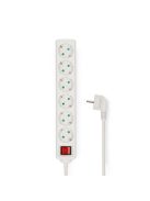 Nedis ESOC650F2WT 6 aljzatos kapcsolós (6-os) elosztó, 5 m, 3680 W, 16 A