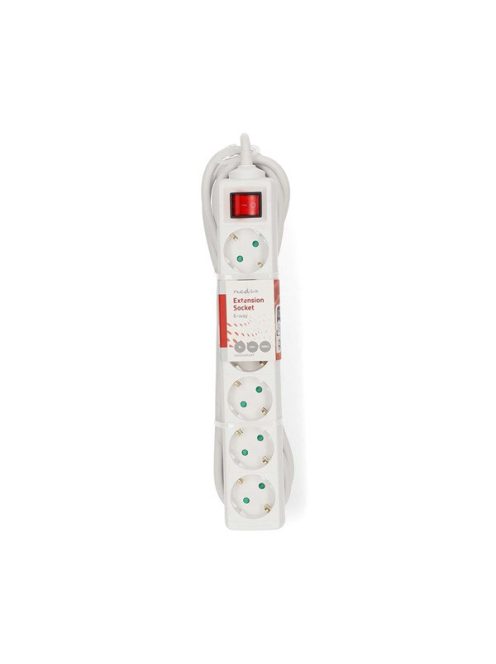 Nedis ESOC650F2WT 6 aljzatos kapcsolós (6-os) elosztó, 5 m, 3680 W, 16 A