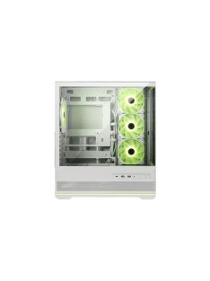   MSI Ház Micro ATX PANO 110R PZ, 4xARGB ventilátor, Tápegység nélkül, üvegfalú, fehér