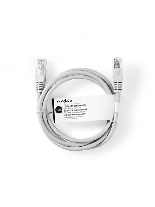 Nedis CCGT85100GY100 UTP Cat5e patch kábel, RJ45, 10/100/1000 Mbit/s, hossz 10m