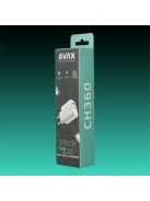 AVAX Hálózati töltő USB-A USB-C 65W, fehér