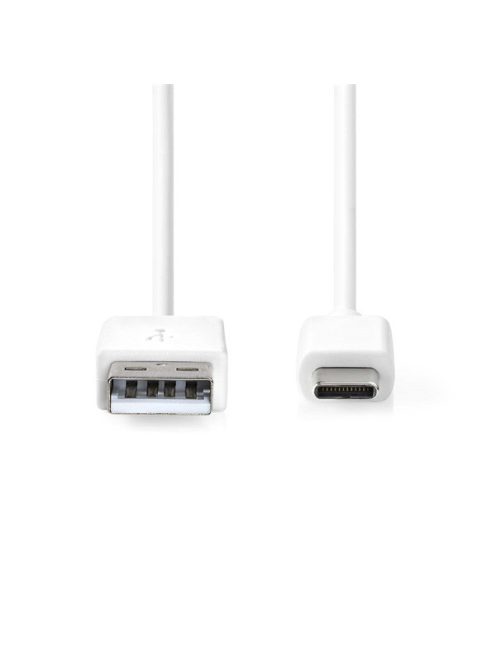 Nedis CCGB60600WT20 USB-A dugó - USB-C (USB C) dugó kábel, 60W, fehér, 2m