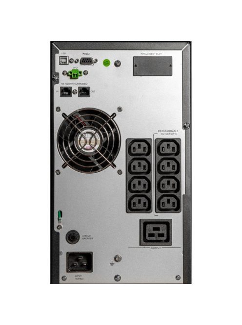 iPOWER UPS, 3000VA, 3000W, 8x IEC C13 + 1x  C19 SNMP/USB/RS-232, szünetmentes tápegység, LCD kijelző, AVR, online, tower