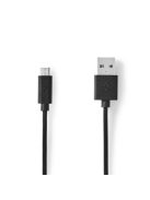 Nedis CCGL60500BK30 USB 2.0  USB-A dugó  - USB Micro-B dugó  11 W 480 Mbps, 3m