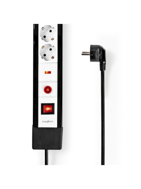 Nedis EXS430SPF1PRO túlfeszültségvédő 4 -es elosztó / hosszabbító, 3m-es kábel, gyermekzár
