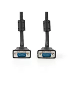 Nedis CCGL59000BK20, VGA kábel, VGA dugó Nikkelezett Maximális felbontás: 1280x768, hossz: 2m