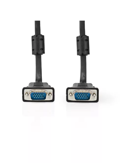 Nedis CCGL59000BK20, VGA kábel, VGA dugó Nikkelezett Maximális felbontás: 1280x768, hossz: 2m