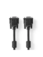 Nedis CCGL59000BK20, VGA kábel, VGA dugó Nikkelezett Maximális felbontás: 1280x768, hossz: 2m