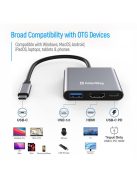 COLORWAY USB hub (dokkolóállomás) ColorWay USB-C 3 az 1-ben Type C PD 100W/USB3.0/HDMI 4K (CW-HUB08)