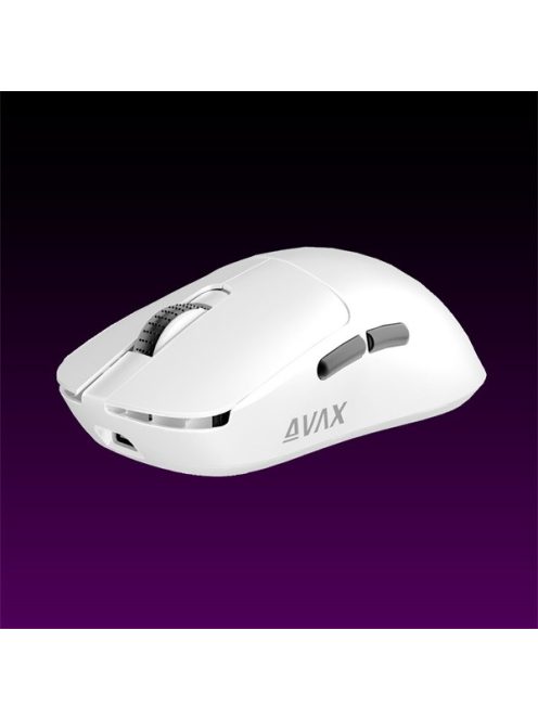 AVAX Vezeték Nélküli Egér - LW03 PRO PAW3395 Tri-mode 8k lightweight Gamer, fehér