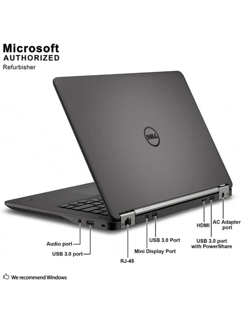 Dell Latitude E7450 / i5-5200U / 4GB / 500 HDD / CAM / HD / US / Integrált / B /  használt laptop