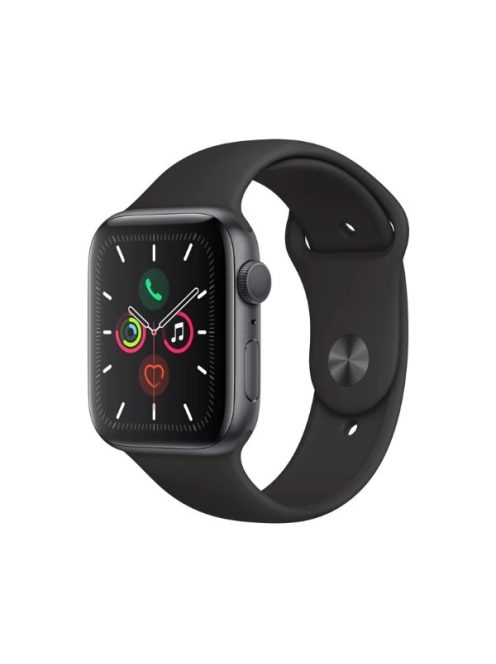 Apple Watch S5 44mm Space Gray Alu Black Sport Band GPS (A) (Használt Artisjus - Kártyafüggetlen)