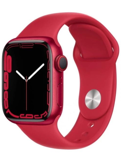 Apple Watch S7 41MM Red Alu. GPS+Cellular Red Sport Band (A) (Használt Artisjus - Kártyafüggetlen)