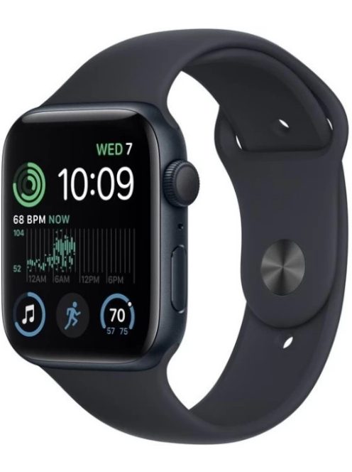 Apple Watch SE 2022 GPS 44mm Midnight Alu Case With Sport Band Midnight (A+) (Használt Artisjus - Kártyafüggetlen)