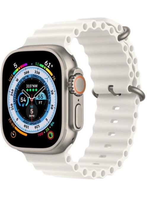 Apple Watch Ultra 49mm Cellular Titanium White Ocean Band (A+) (Használt Artisjus - Kártyafüggetlen)