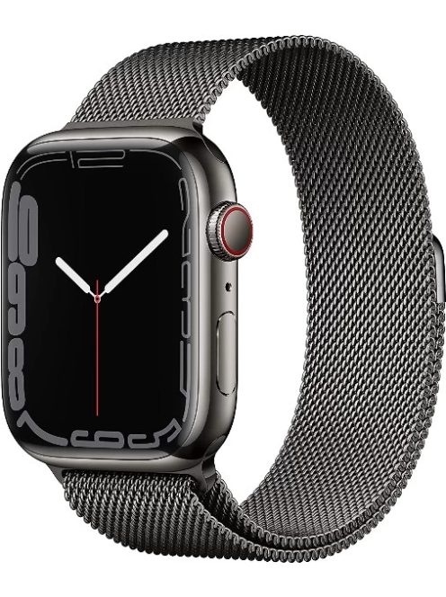 Apple Watch S7 45MM Graphite SS GPS+Cell Graphite Millanese Cellular (A+) (Használt Artisjus - Kártyafüggetlen)