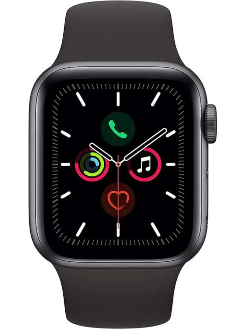 Apple Watch S5 44mm Space Gray Alu Black Sport Band GPS (A) használt okosóra