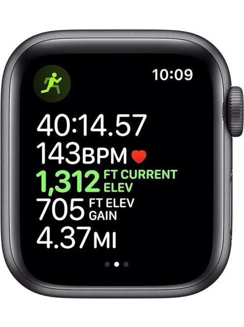 Apple Watch S5 44mm Space Gray Alu Black Sport Band GPS (A) használt okosóra