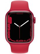 Apple Watch S7 41MM Red Alu. GPS+Cellular Red Sport Band (A) használt okosóra