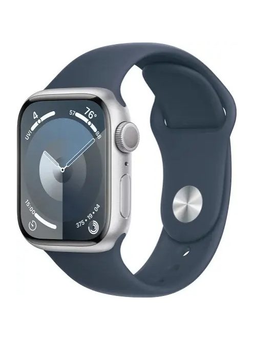 Apple Watch S9 45mm Silver Alu.Blue Sport Band GPS S/M okosóra