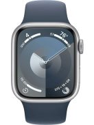 Apple Watch S9 41mm Silver Alu. Blue Sport Band M/L GPS okosóra