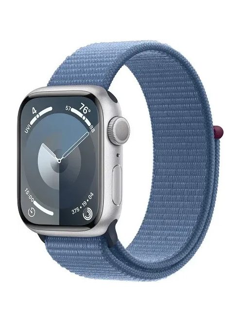 Apple Watch S9 41mm Silver Alu.Winter Blue Sport Loop GPS okosóra