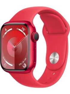 Apple Watch S9 41mm Red Alu. Red Sport Band M/L GPS okosóra