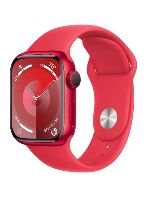 Apple Watch S9 41mm Red Alu. Red Sport Band M/L GPS okosóra