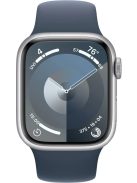 Apple Watch S9 41mm Silver Alu. Blue Sport Band S/M GPS okosóra