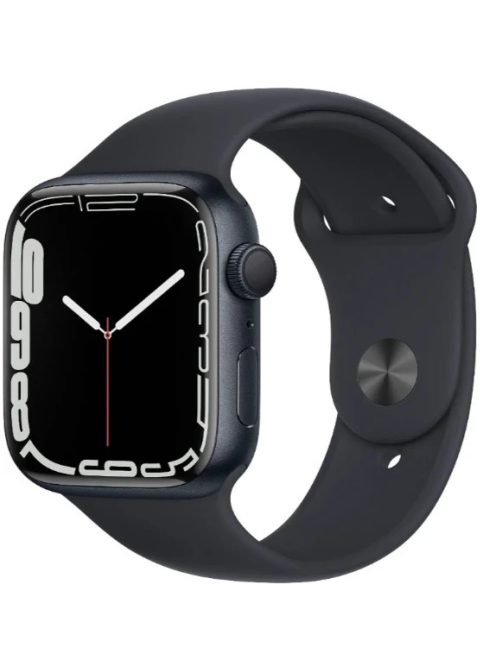 Apple Watch S7 45MM Midnight Alu. GPS Black Sport Band (A) használt okosóra