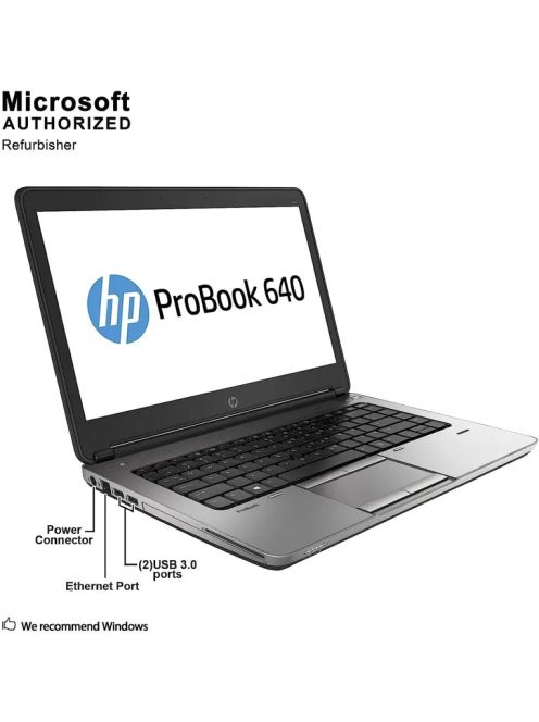 HP ProBook 640 G1 / i7-4600M / 8GB / 256 SSD / CAM / HD+ / EU / Integrált / B /  használt laptop