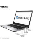 HP EliteBook 840 G3 / i5-6300U / 8GB / 256 SSD / CAM / FHD / US / Integrált / A /  használt laptop