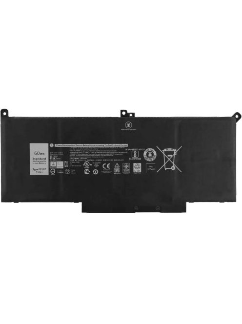 Dell 7280 7290 7380 7390 7480 7490 7.6V 8200mAh utángyártott laptop akkumulátor