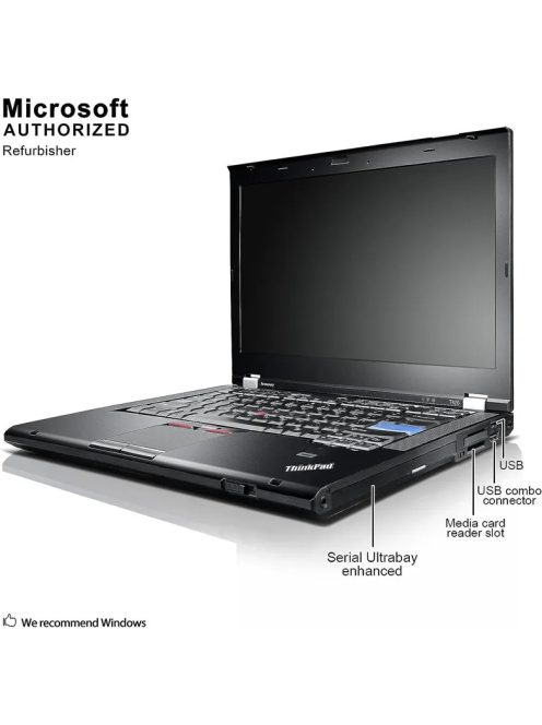 Lenovo ThinkPad T420 / i5-2520M / 2GB / 320 HDD / NOCAM / HD / HU / Integrált / B /  használt laptop