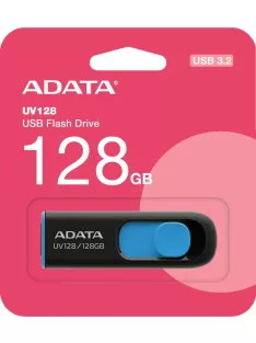 ADATA Pendrive 128GB, UV128 USB 3.2, Fekete-kék