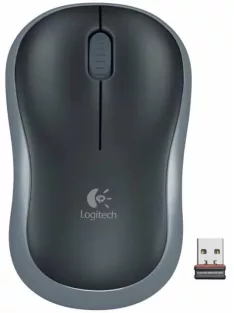   LOGITECH Egér - M185 Vezeték Nélküli Optikai Nano, Szürke