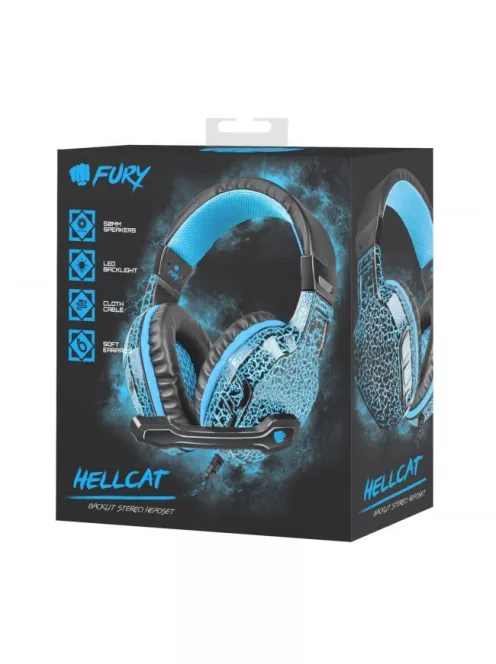 FURY Fejhallgató HELLCAT Gaming, Mikrofon