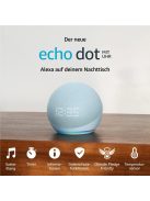 Amazon Echo Dot 5 Smart speaker with clock and Alexa Cloud Blue