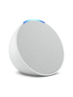   Amazon Echo Pop Full sound compact Bluetooth smart speaker with Alexa Glacier White