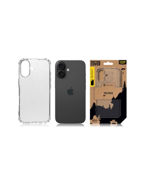 Tactical TPU Plyo Apple iPhone 16 hátlap tok, átlátszó