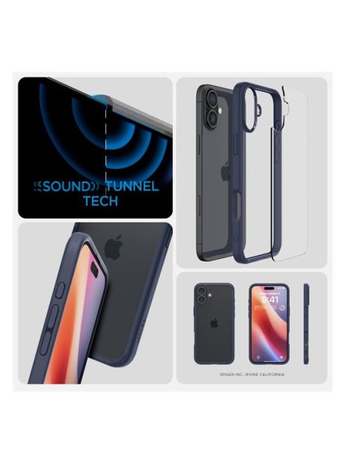 Spigen Ultra Hybrid Apple iPhone 16 tok, Navy Blue, kék