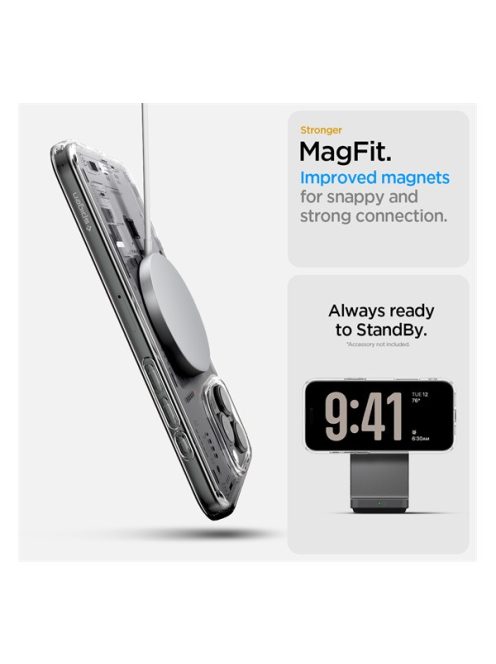 Spigen Ultra Hybrid MagFit Apple iPhone 16 Pro tok, Neo One MagSafe, átlátszó